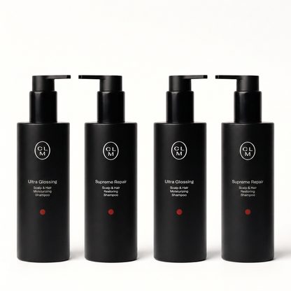 Restorative and moisturizing shampoo set 2+2
